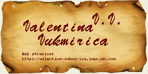 Valentina Vukmirica vizit kartica